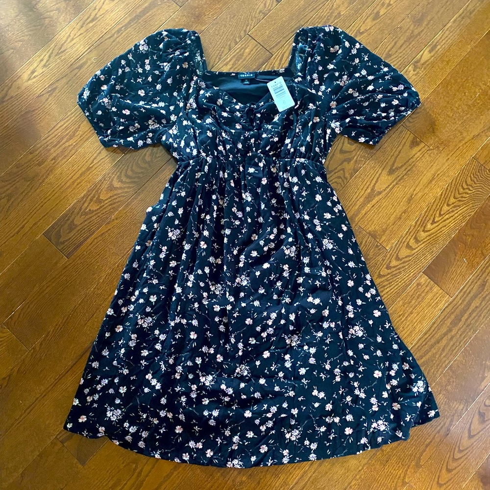 Black floral dress